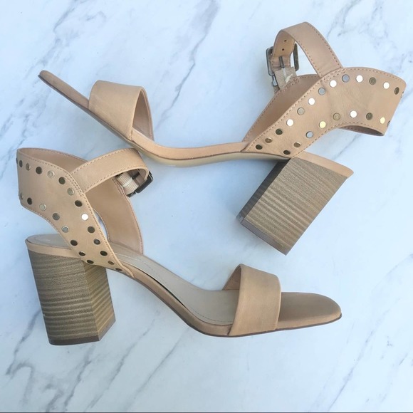 Max Studio Sirenty Nude Block Heel Sandal Size 10M - Picture 6 of 7